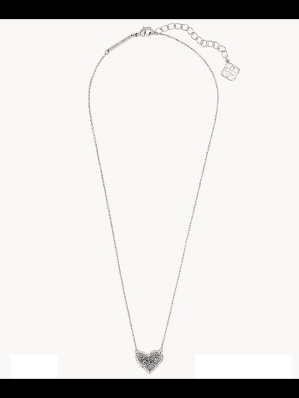 KENDRA SCOTT Silver Heart Pendant Necklace - Elegant Women's Jewelry